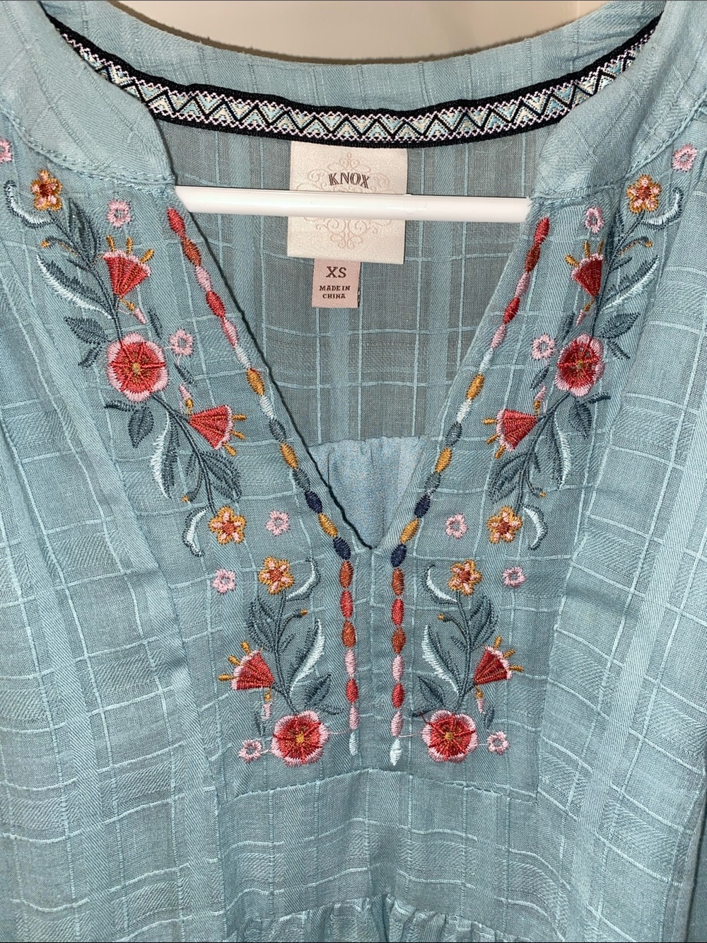 Boho Floral Tiered Mini Dress - Knox Rose - Picture 3 of 9